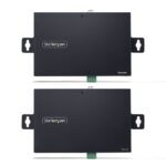 StarTech.com 4-Port USB 3.0 Extender over Ethernet up to 330ft 100m Cat6a Cat7 Cat8 RS-232 Passthrough TAA Black