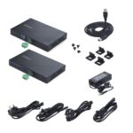 StarTech.com 4-Port USB 3.0 Extender over Ethernet up to 330ft 100m Cat6a Cat7 Cat8 RS-232 Passthrough TAA Black