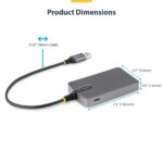StarTech.com 4-Port USB 3.2 Gen 1 Hub 5Gbps Bus Powered with USB-C Power Input 30cm Cable Grey