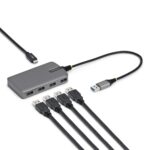 StarTech.com 4-Port USB 3.2 Gen 1 Hub 5Gbps Bus Powered with USB-C Power Input 30cm Cable Grey