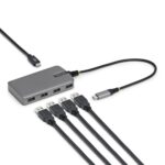 StarTech.com 4-Port USB-C Hub 5Gbps USB-A Ports Bus Powered with Auxiliary Power Input 30cm Cable Grey