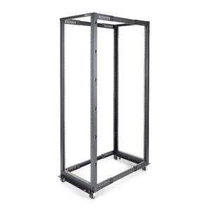 StarTech.com 42U 4-Post Open Frame Server Rack Adjustable Depth 22-40in 600kg Capacity Mobile Casters Feet