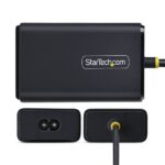 StarTech.com 65W USB-C Laptop Charger 1.5m Tethered Cable USB PD 3.0 UK Plug Black