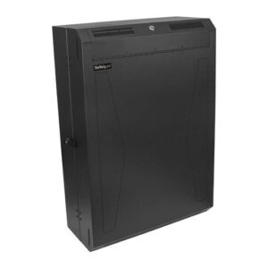 StarTech.com 6U Wall Mount Network Cabinet Black Steel Server Rack 90kg Capacity RK630WALVS