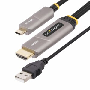 StarTech.com Active Optical Cable USB-C to HDMI 2.1 30ft 4K 60Hz Black