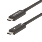 StarTech.com Active Thunderbolt 4 Cable 2m USB-C to USB-C 40Gbps 100W Power Delivery 8K Video Intel Certified Black