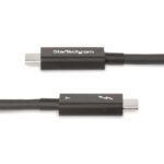 StarTech.com Active Thunderbolt 4 Cable 2m USB-C to USB-C 40Gbps 100W Power Delivery 8K Video Intel Certified Black