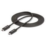 StarTech.com Active Thunderbolt 4 Cable 2m USB-C to USB-C 40Gbps 100W Power Delivery 8K Video Intel Certified Black