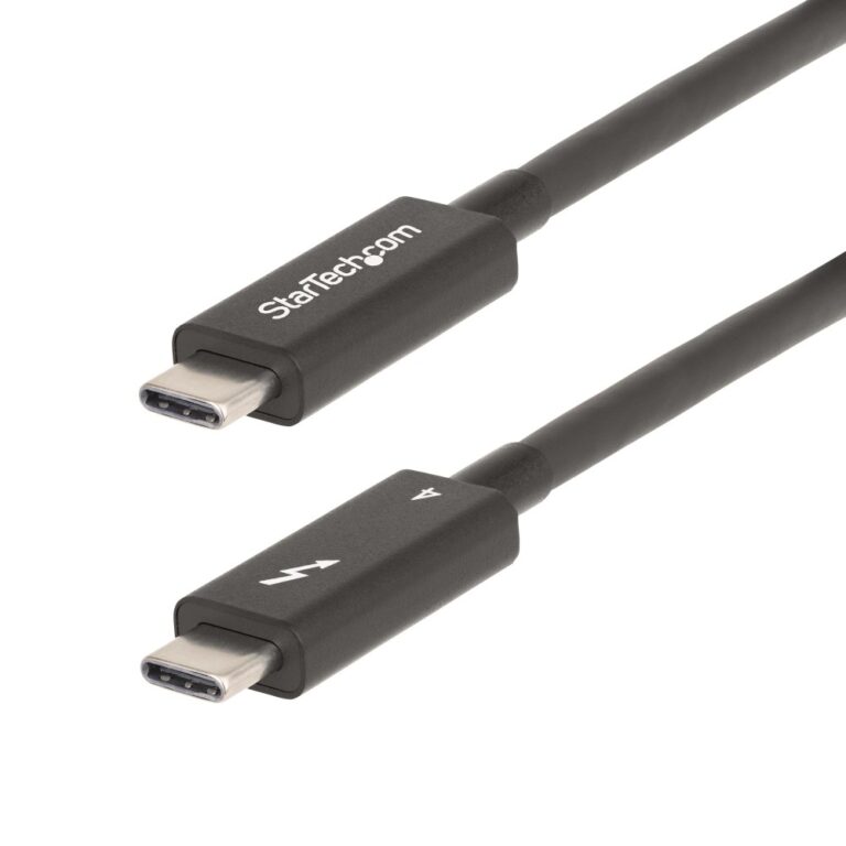 StarTech.com Active Thunderbolt 4 Cable 2m USB-C to USB-C 40Gbps 100W Power Delivery 8K Video Intel Certified Black