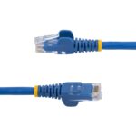 StarTech.com Cat6 Ethernet Cable 50cm RJ45 to RJ45 Blue Low Smoke Zero Halogen Snagless 10 Gigabit 100W PoE