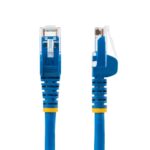 StarTech.com Cat6 Ethernet Cable 50cm RJ45 to RJ45 Blue Low Smoke Zero Halogen Snagless 10 Gigabit 100W PoE