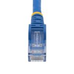 StarTech.com Cat6 Ethernet Cable 50cm RJ45 to RJ45 Blue Low Smoke Zero Halogen Snagless 10 Gigabit 100W PoE