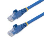 StarTech.com Cat6 Ethernet Cable 50cm RJ45 to RJ45 Blue Low Smoke Zero Halogen Snagless 10 Gigabit 100W PoE