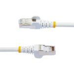 StarTech.com Cat6a Ethernet Cable 2m RJ-45 to RJ-45 S/FTP Snagless White LSZH 10GbE 100W PoE++