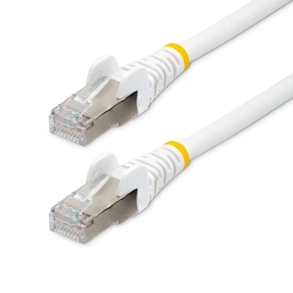 StarTech.com Cat6a Ethernet Cable 2m RJ-45 to RJ-45 S/FTP Snagless White LSZH 10GbE 100W PoE++