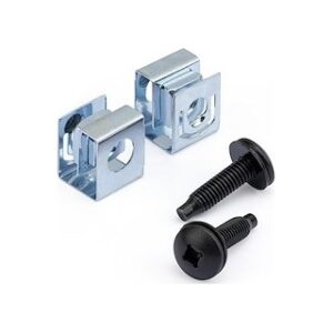 StarTech.com CLPSCRW1032 50-Pack 10-32 19mm Screws and Clip Nuts for 19" Server Racks Black Stainless Steel