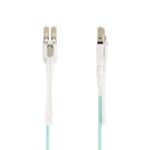 StarTech.com LC to LC OM4 Multimode Fibre Optic Cable 4m 100G Bend Insensitive LSZH Push Pull Tabs Aqua
