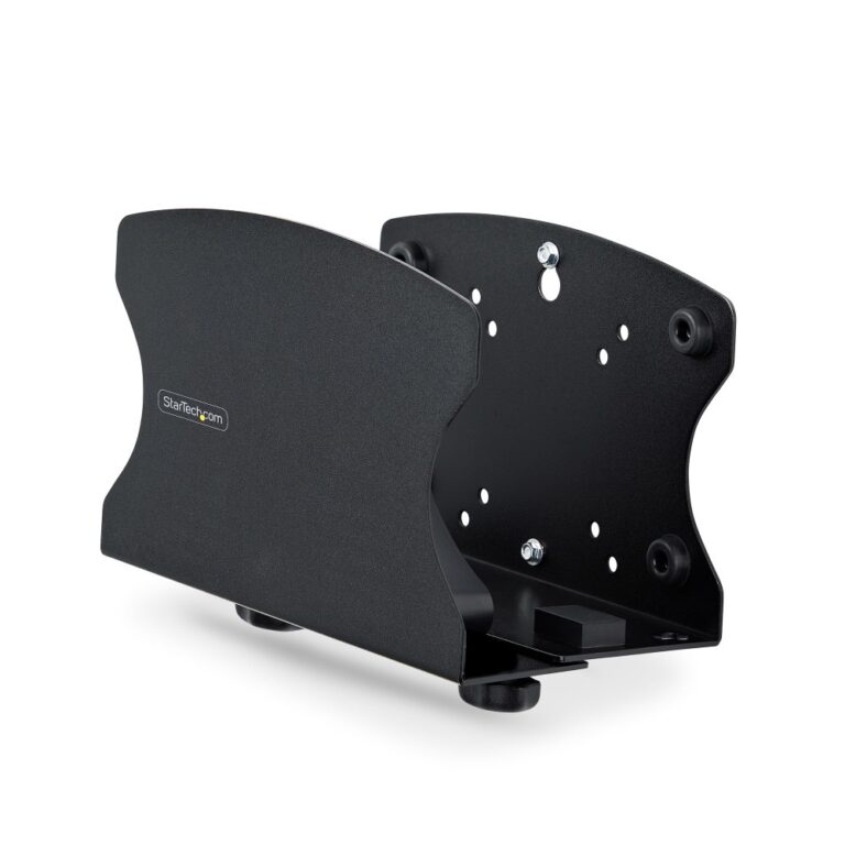 StarTech.com PC Wall Mount Bracket Desktop Holder 18kg Capacity 50-200mm Width Support Tool-Less Adjustment Steel Black