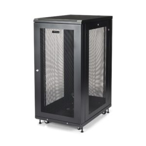 StarTech.com RK2433BKM 24U 19in Enclosed Server Rack Cabinet 4-Post with Shelf and Cable Management 450kg Black