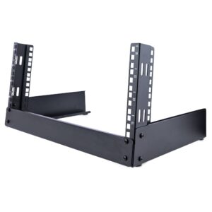StarTech.com RK4OD 2-Post 4U 19in Desktop Server Rack Black Open Frame Freestanding Steel 30 kg Capacity