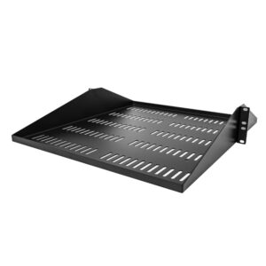 StarTech.com SHELF-2U-20-CENTER-V 2U Server Rack Shelf Centre Mounted Vented Tray 19-inch Rack 20-inch Deep 200lb Black