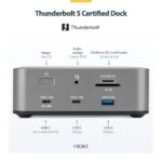 StarTech.com Thunderbolt 5 Universal Docking Station 140W PD 2.5G Ethernet 3 Displays 4K 144Hz Grey