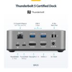StarTech.com Thunderbolt 5 Universal Docking Station 140W PD 2.5G Ethernet 3 Displays 4K 144Hz Grey