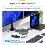 StarTech.com Thunderbolt 5 Universal Docking Station 140W PD 2.5G Ethernet 3 Displays 4K 144Hz Grey