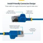 StarTech.com Ultra Slim Cat6a Ethernet Cable 1.5m RJ-45 to RJ-45 Black 10Gbps Network Patch Cord