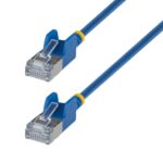 StarTech.com Ultra Slim Cat6A Ethernet Cable 2m RJ45 to RJ45 Blue Snagless FTP 34AWG Pure Copper