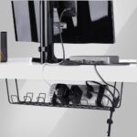 StarTech.com Under Desk Cable Management Tray 24" Long Steel Black 5kg Capacity Screw-On Installation