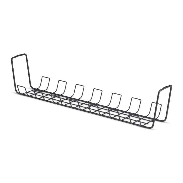 StarTech.com Under Desk Cable Management Tray 24" Long Steel Black 5kg Capacity Screw-On Installation