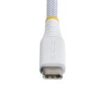 StarTech.com USB-C Charging Cable 2m USB-C to USB-C 60W 3A PD White Braided Nylon
