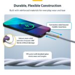 StarTech.com USB-C Charging Cable 2m USB-C to USB-C 60W 3A PD White Braided Nylon