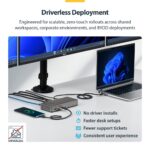 StarTech.com USB-C Docking Station Triple 4K Displays 2x 60Hz 1x 30Hz 100W PD 6 USB Ports Gigabit Ethernet Grey