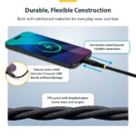 StarTech.com USB-C to USB-C Charging Cable 1m 60W PD 3A USB 2.0 Braided Nylon Black