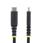 StarTech.com USB-C to USB-C Charging Cable 1m 60W PD 3A USB 2.0 Braided Nylon Black