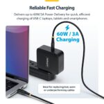 StarTech.com USB-C to USB-C Charging Cable 30cm 60W Power Delivery 3A Braided Nylon Black