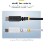 StarTech.com USB-C to USB-C Charging Cable 30cm 60W Power Delivery 3A Braided Nylon Black