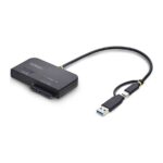 StarTech.com USB-C USB-A M.2 NVMe 2.5" 3.5" SATA Adapter 10Gbps Tool-Free Hot-Swap 2 Drive Access Black