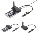 StarTech.com USB-C USB-A M.2 NVMe 2.5" 3.5" SATA Adapter 10Gbps Tool-Free Hot-Swap 2 Drive Access Black