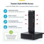 StarTech.com USB-C/USB-A to M.2 NVMe Dock Adapter 10Gbps Tool-Free External SSD Reader Black