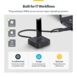 StarTech.com USB-C/USB-A to M.2 NVMe Dock Adapter 10Gbps Tool-Free External SSD Reader Black