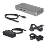 StarTech.com USB4 Docking Station Dual 4K 144Hz 100W PD 2.5GbE USB-C Dock for Mac and Windows Grey