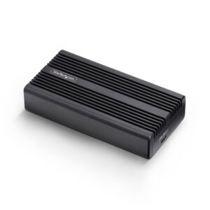 StarTech.com USB4 M.2 NVMe Enclosure 40Gbps Thunderbolt Compatible Aluminium Heatsink Case Black