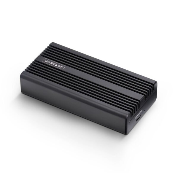 StarTech.com USB4 M.2 NVMe Enclosure 40Gbps Thunderbolt Compatible Aluminium Heatsink Case Black