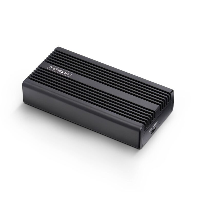 StarTech.com USB4 M.2 NVMe Enclosure 40Gbps Thunderbolt Compatible Aluminium Heatsink Case Black