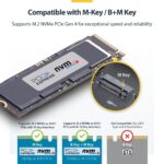 StarTech.com USB4 M.2 NVMe Enclosure 40Gbps Thunderbolt Compatible Aluminium Heatsink Case Black