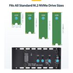 StarTech.com USB4 M.2 NVMe Enclosure 40Gbps Thunderbolt Compatible Aluminium Heatsink Case Black