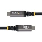 StarTech.com USB4 USB-C to USB-C Cable 1.5m 80Gbps 240W PD 8K 120Hz DisplayPort 2.1 Thunderbolt 4 Compatible Black